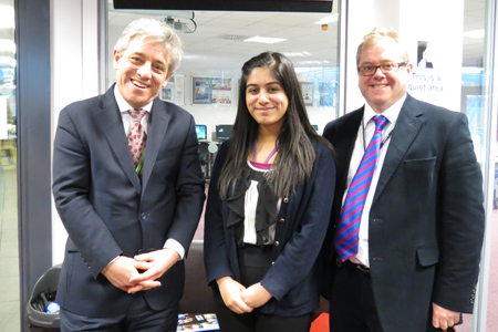  John Bercow with Sabah and Headteacher