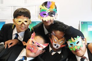  Year 7 students in masks
