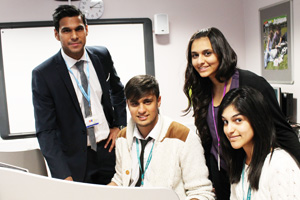  Rajesh with Sixth Form students