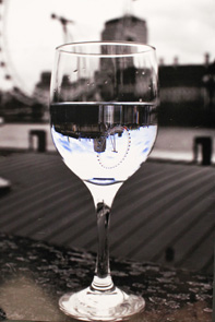 Wine glass with London Eye Photography