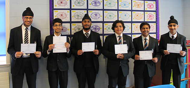  Maths Challenge award winners