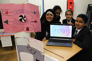  Students with their display