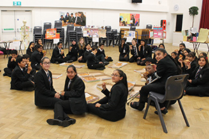  Science Fair contestants enjoy a pizza party