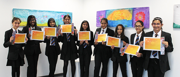  Students with certificates in the Gallery