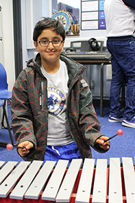 Creating music on Open Evening