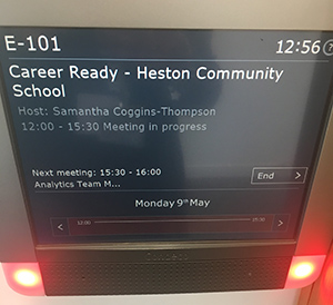  GE meeting room sign for Heston CS