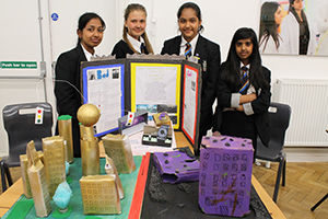  Students display their model city