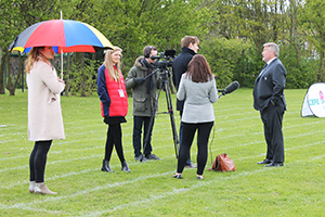  TV cameras filming Jason Leonard