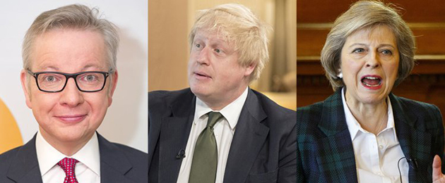  Conservative leadership contenders - Gove, Johnson & May