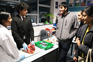  Students & visitors in the Science area with a heart