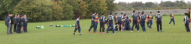  Japanese visitors watching rugby session