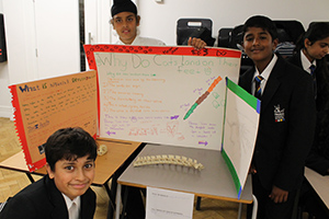  Students with their display