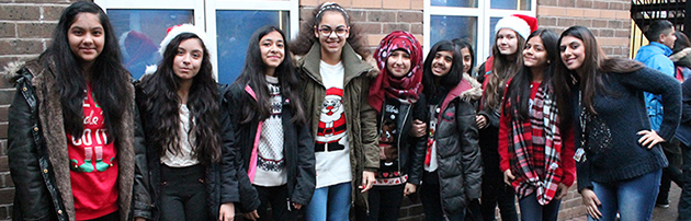  Students in Christmas jumpers