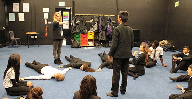  Hannah Price working with Year 11