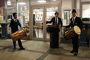  Dhol Drummers greeting visitors