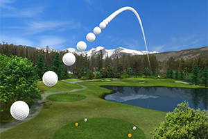  Golf Ball image showing trajectory