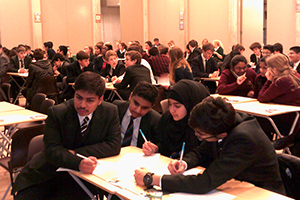 Students tackling a chemistry challenge