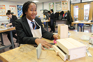 Year 8 student with DT box