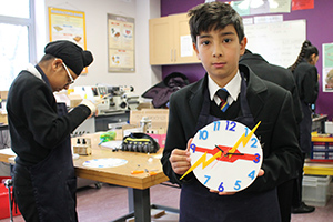  Year 7 student with DT clock