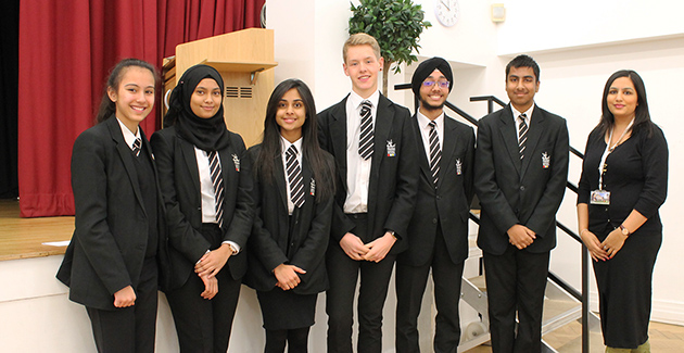  Ms Jassal with Year 11 "top performers" in the recent GCSE Mock exams