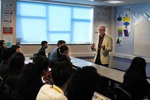 Jim McLaughlin of Axiall with students 