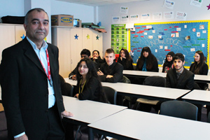  Kuldip Sidhu with students