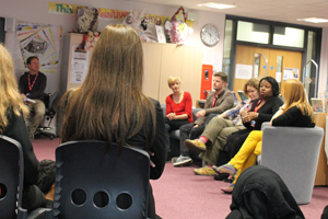  Malorie Blackman talking at the Get Creative workshop