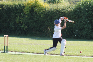  Karan batting v Lampton