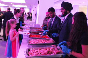  Students serve the Brilliant Buffet