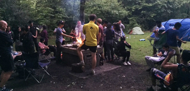  Marshmallow rewards round the camp fire for DofE students - Box Hill 