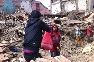  Aid being deliered in Nepal