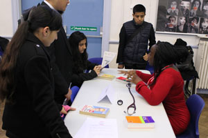  Doctor with students at Careers Event