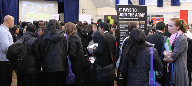  Students talk to the Army