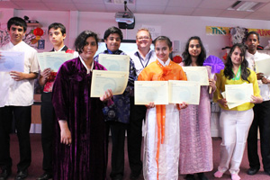  Heston students with certificates