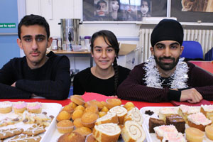  Kabir Avani and Harmeet sellin cakes