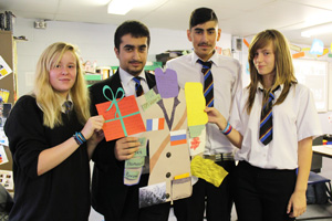  Year 9 students with WW1 Jacket