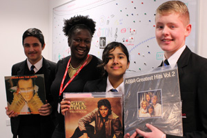  Barby with students and LP selection