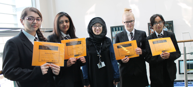  Year 10 Award winners with Miss Khalid