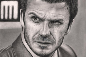  Raj's portrait of David Beckham