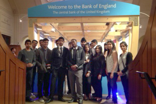  Heston Sixth Form students at the Bank of England