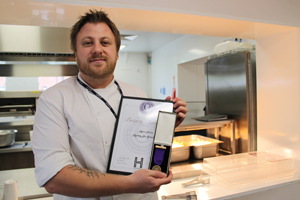  Ryan with his award and medal