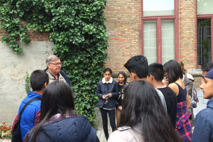  Students in Belgium with tour guide Iain