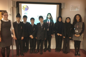  Spelling Bee competitors with Miss Prior and Miss Dua