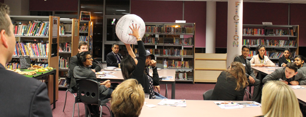  Mentors & students with the "Icebreaker" ball