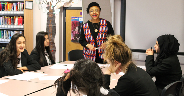  Siana talks to Year 10 girls