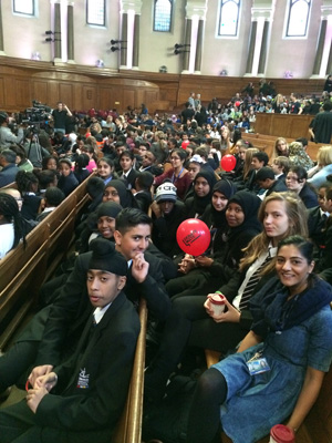  Students at an earlier Debate Mate event