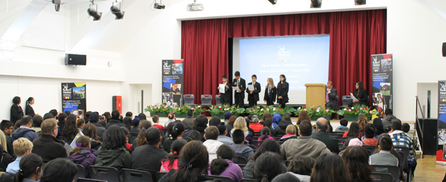  Year 7 students present in Hall