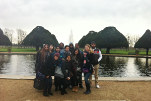  Sixth Form students with Miss Hayward at Hampton Court Palace