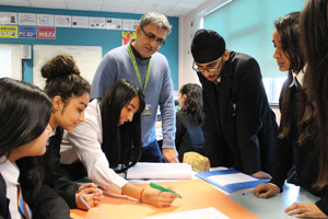  Daljit with Year 9 students