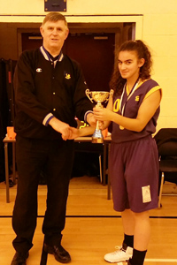  Lara Hassan is presented with the Borough Cup